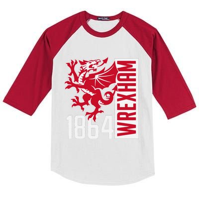 Funny The Red Dragons Wrexham Fc Football Club Wrexham Gift Kids Colorblock Raglan Jersey