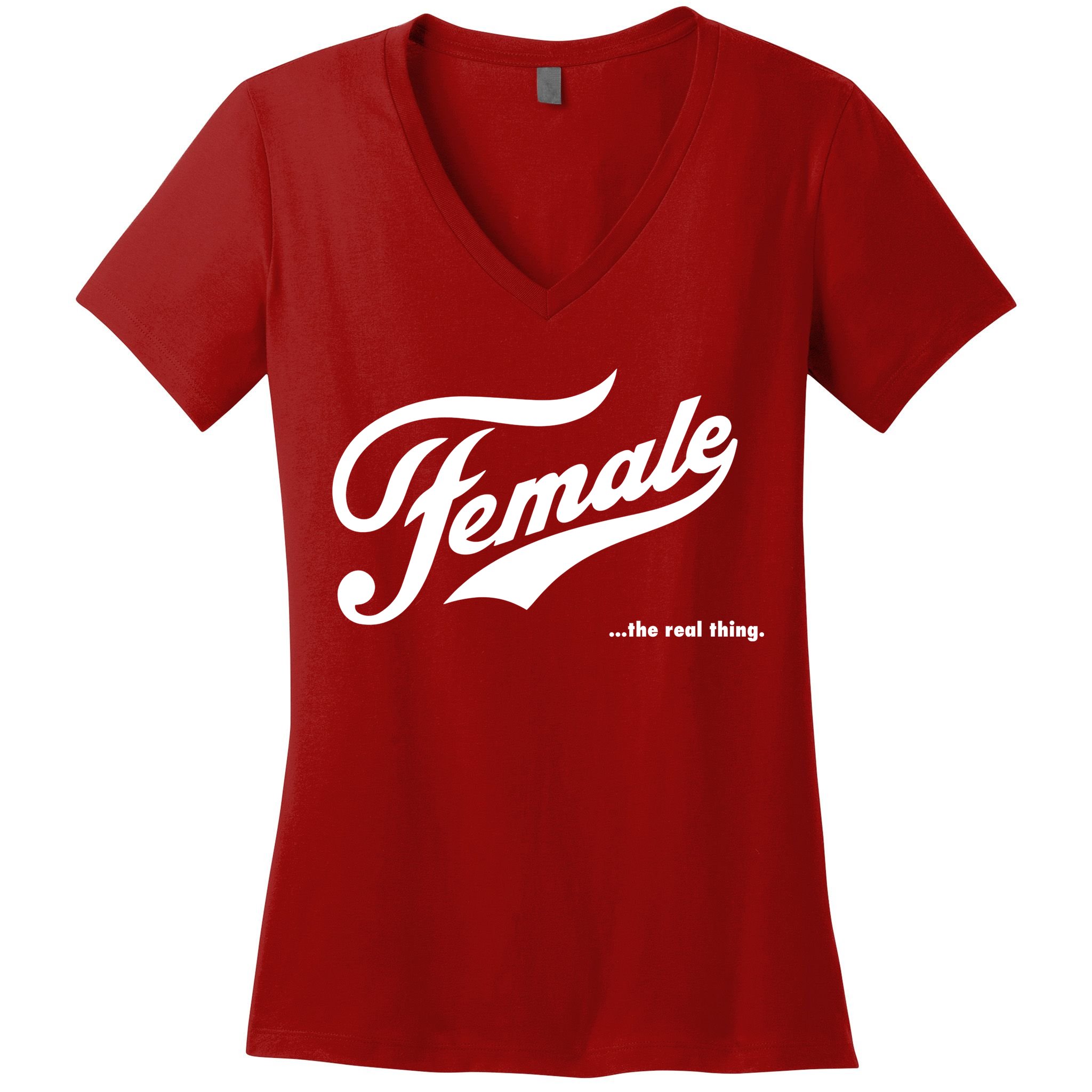 Female The Real Thing Women's V-Neck T-Shirt