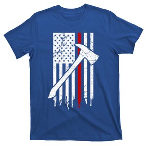 Firefighter Thin Red Line American Flag Gift T-Shirt