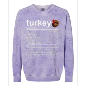 Funny Thanksgiving Retro Turkey Zero Plucks Given Colorblast Crewneck Sweatshirt