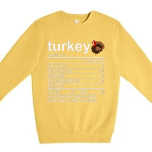 Funny Thanksgiving Retro Turkey Zero Plucks Given Premium Crewneck Sweatshirt