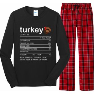 Funny Thanksgiving Retro Turkey Zero Plucks Given Long Sleeve Pajama Set