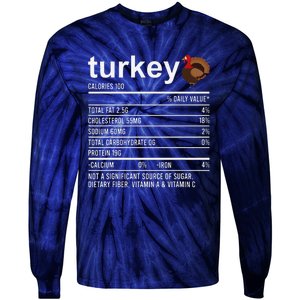 Funny Thanksgiving Retro Turkey Zero Plucks Given Tie-Dye Long Sleeve Shirt