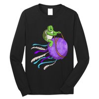 Funny Turtle Riding Jellyfish Sea Turtle, Hawaii Long Sleeve Shirt