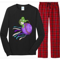 Funny Turtle Riding Jellyfish Sea Turtle, Hawaii Long Sleeve Pajama Set