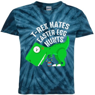 Funny T Rex Dinosaur Easters Kids Tie-Dye T-Shirt