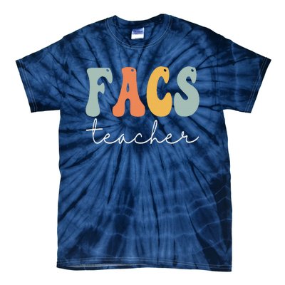 FACS Teacher Retro Groovy Vintage Happy First Day Of School Tie-Dye T-Shirt