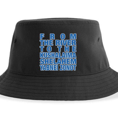 From The River To The Kushalaima Shelahem Yabnei Zonot Sustainable Bucket Hat