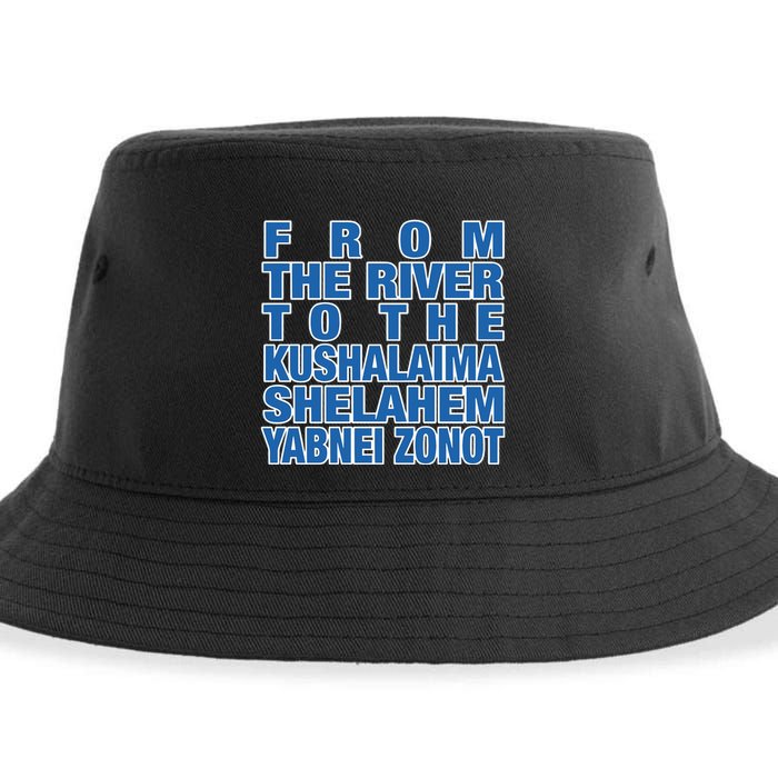 From The River To The Kushalaima Shelahem Yabnei Zonot Sustainable Bucket Hat