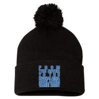 From The River To The Kushalaima Shelahem Yabnei Zonot Pom Pom 12in Knit Beanie
