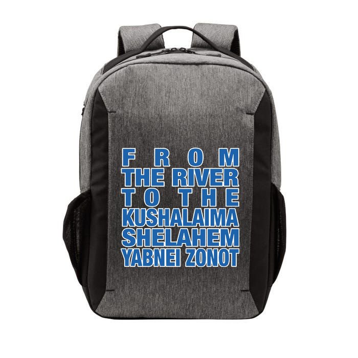 From The River To The Kushalaima Shelahem Yabnei Zonot Vector Backpack