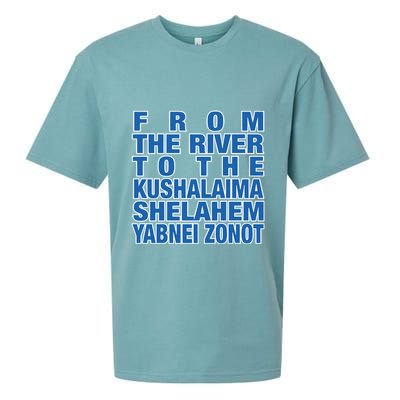 From The River To The Kushalaima Shelahem Yabnei Zonot Sueded Cloud Jersey T-Shirt
