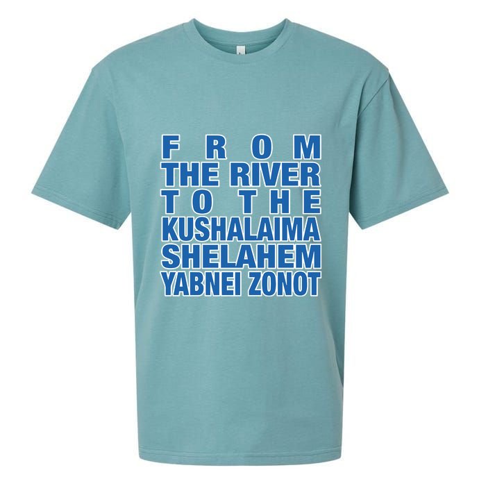 From The River To The Kushalaima Shelahem Yabnei Zonot Sueded Cloud Jersey T-Shirt