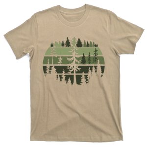 Forest Trees Retro Wildlife Nature Outdoors T-Shirt