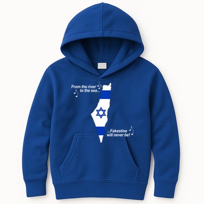 From The River To The Sea Fakestine Will Never Be Israel Kids Hoodie