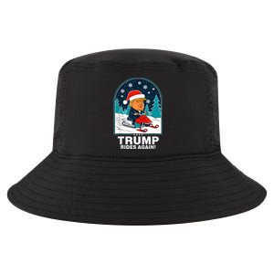 Funny Trump Rides Again Snowmobile Fun Winter 2024 Cool Comfort Performance Bucket Hat