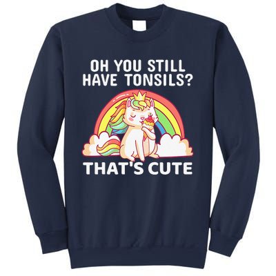 Funny Tonsil Removal Surgery Recovery Gift Tonsillectomy Cat Sweatshirt