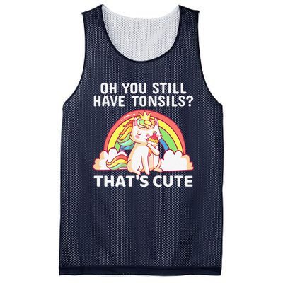 Funny Tonsil Removal Surgery Recovery Gift Tonsillectomy Cat Mesh Reversible Basketball Jersey Tank