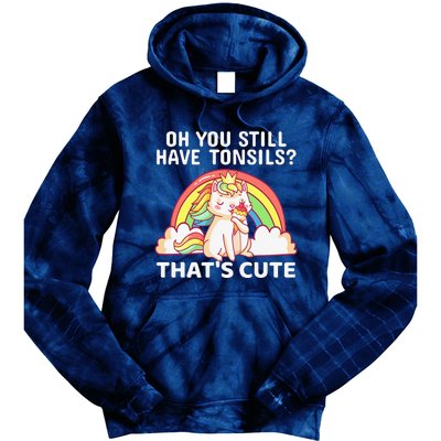 Funny Tonsil Removal Surgery Recovery Gift Tonsillectomy Cat Tie Dye Hoodie