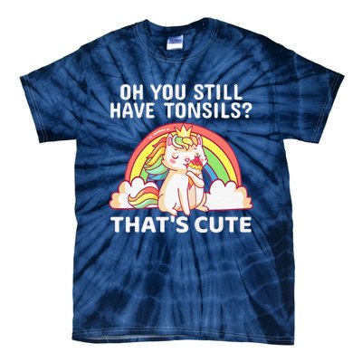 Funny Tonsil Removal Surgery Recovery Gift Tonsillectomy Cat Tie-Dye T-Shirt