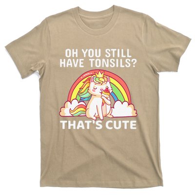 Funny Tonsil Removal Surgery Recovery Gift Tonsillectomy Cat T-Shirt