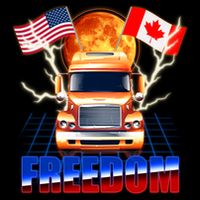 Funny Trucker Retro 80's Freedom USA Canada Flags Freedom Convoy Impact Tech Backpack