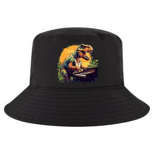 Funny T Rex Dinosaurs With Piano For Music Instrut Fans Gift Cool Comfort Performance Bucket Hat