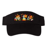 Funny Turkey Reading Book Librarian Bookworm Thanksgiving Valucap Bio-Washed Visor