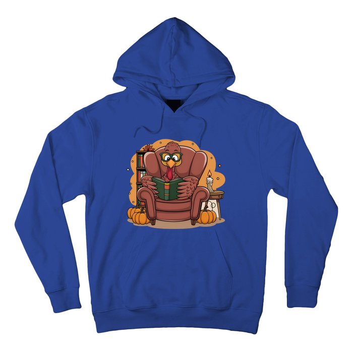 Funny Turkey Reading Books Gobble Good Funny Books Gift Hoodie