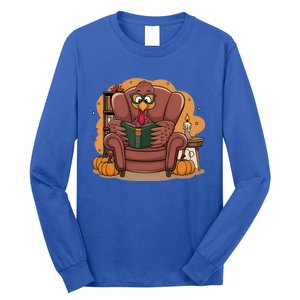 Funny Turkey Reading Books Gobble Good Funny Books Gift Long Sleeve Shirt