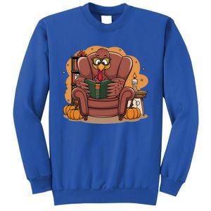 Funny Turkey Reading Books Gobble Good Funny Books Gift Sweatshirt