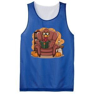 Funny Turkey Reading Books Gobble Good Funny Books Gift Mesh Reversible Basketball Jersey Tank