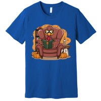 Funny Turkey Reading Books Gobble Good Funny Books Gift Premium T-Shirt