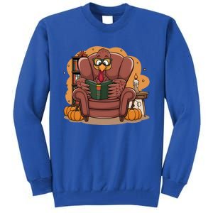 Funny Turkey Reading Books Gobble Good Funny Books Gift Tall Sweatshirt