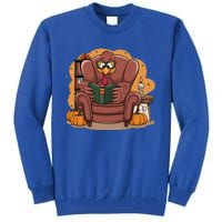 Funny Turkey Reading Books Gobble Good Funny Books Gift Tall Sweatshirt