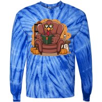 Funny Turkey Reading Books Gobble Good Funny Books Gift Tie-Dye Long Sleeve Shirt