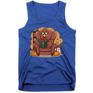 Funny Turkey Reading Books Gobble Good Funny Books Gift Tank Top