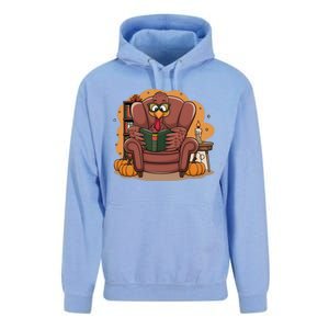 Funny Turkey Reading Books Gobble Good Funny Books Gift Unisex Surf Hoodie