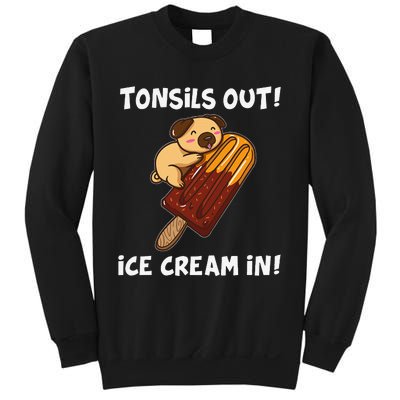 Funny Tonsil Removal Surgery Recovery Gift Tonsillectomy Pug Sweatshirt