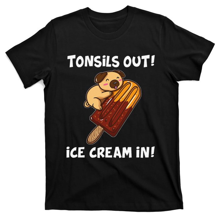 Funny Tonsil Removal Surgery Recovery Gift Tonsillectomy Pug T-Shirt