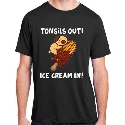 Funny Tonsil Removal Surgery Recovery Gift Tonsillectomy Pug Adult ChromaSoft Performance T-Shirt