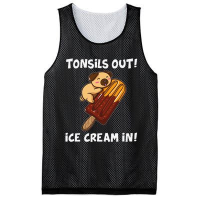 Funny Tonsil Removal Surgery Recovery Gift Tonsillectomy Pug Mesh Reversible Basketball Jersey Tank