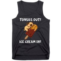 Funny Tonsil Removal Surgery Recovery Gift Tonsillectomy Pug Tank Top