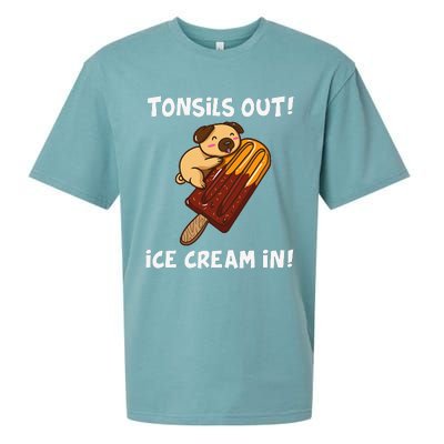 Funny Tonsil Removal Surgery Recovery Gift Tonsillectomy Pug Sueded Cloud Jersey T-Shirt