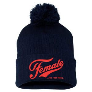 Female The Real Thing Pom Pom 12in Knit Beanie