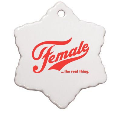 Female The Real Thing Ceramic Star Ornament