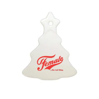 Female The Real Thing Ceramic Tree Ornament