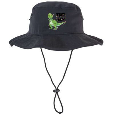 Festive Tree Rex Dinosaur T Rex Christmas Lights Bucket Hat