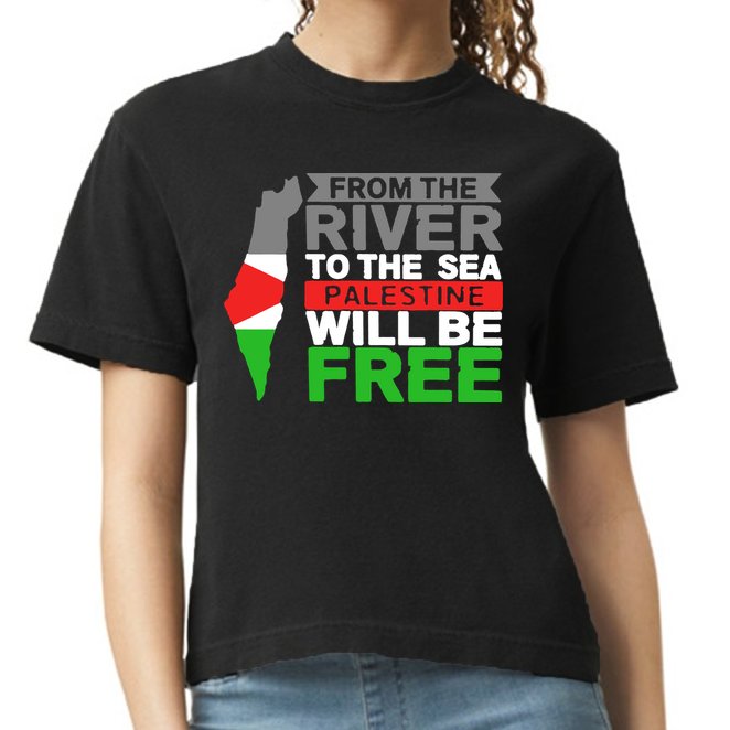 From The River To The Sea Palestine Will Be Free Comfort Colors Boxy T-Shirt