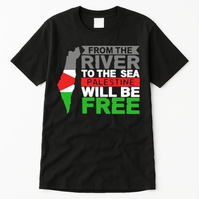 From The River To The Sea Palestine Will Be Free Tall T-Shirt